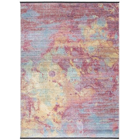 Safavieh 9 x 13 ft. Windsor Collection Contemporary Rectangle Power Loomed Rug Fuchsia & Turquoise WDS351R-913